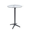 mesa islandia alta grafito tablero compact redondo marmol olimpo
