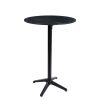 mesa islandia alta negra tablero compact redondo marmol marquina