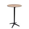 mesa islandia alta negro tablero compact roble nudos