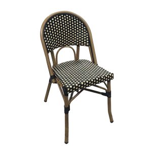 silla para hosteleria modelo Bistro exterior negro crema