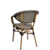 Sillon Filipinas textilene DUO negro y crema trasera