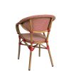 Sillon Filipinas textilene DUO rojo y crema trasera