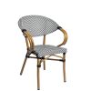 Sillon Filipinas Textilene 1 Negro y blanco