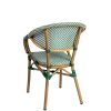 Sillon Filipinas Textilene 1 verde y blanco trasera