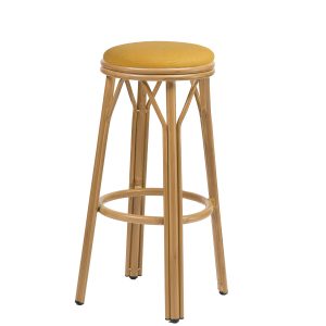 banqueta charlotte deco roble natural tapizado mostaza