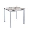 Mesa Eros Plus Cuadrada blanca tablero compact marmol almeria