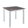 Mesa Eros Plus Cuadrada blanca tablero compact sienna