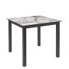 Mesa Eros Plus Cuadrada grafito tablero compact marmol almeria