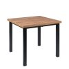 Mesa Eros Plus Cuadrada negra tablero melamina olmo