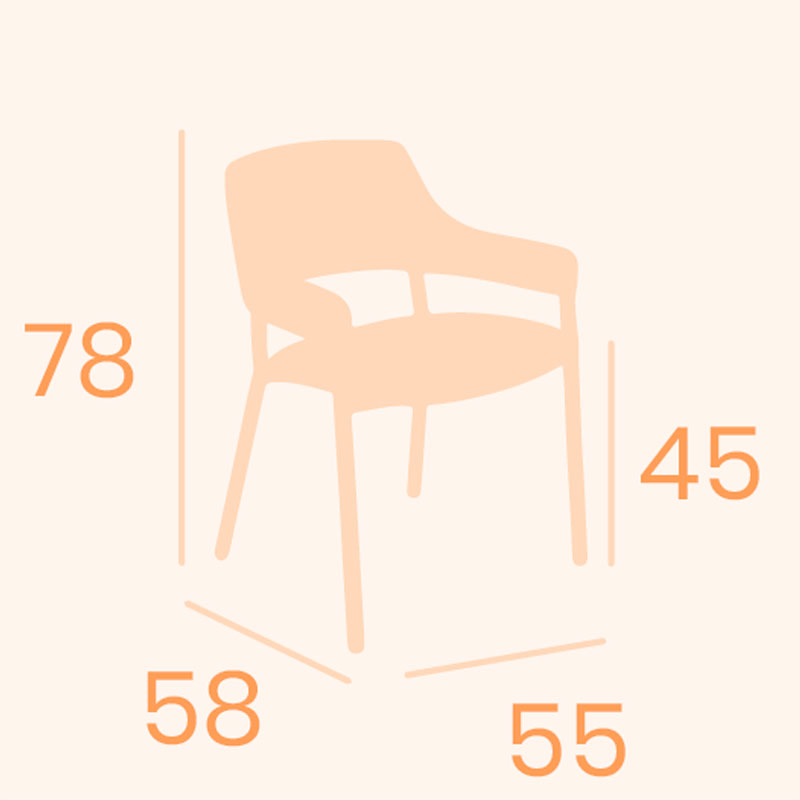 Dimensions du fauteuil Estocolmo REYMA