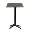 mesa islandia alta negro con tablero compact sienna