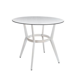 mesa mauricio bambu blanco compact redondo blanco nature