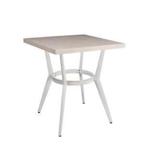 mesa mauricio bambu blanco con tablero cuadrado melamina arena