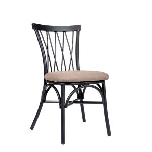 Silla Monet negro tapizado mekong