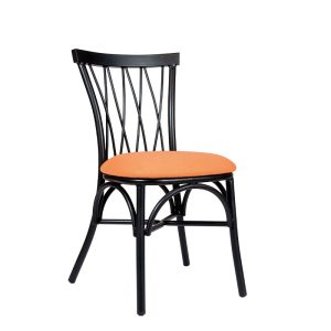 Silla Monet negro tapizado