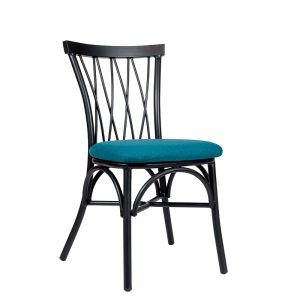 Silla Monet negro tapizado zafiro