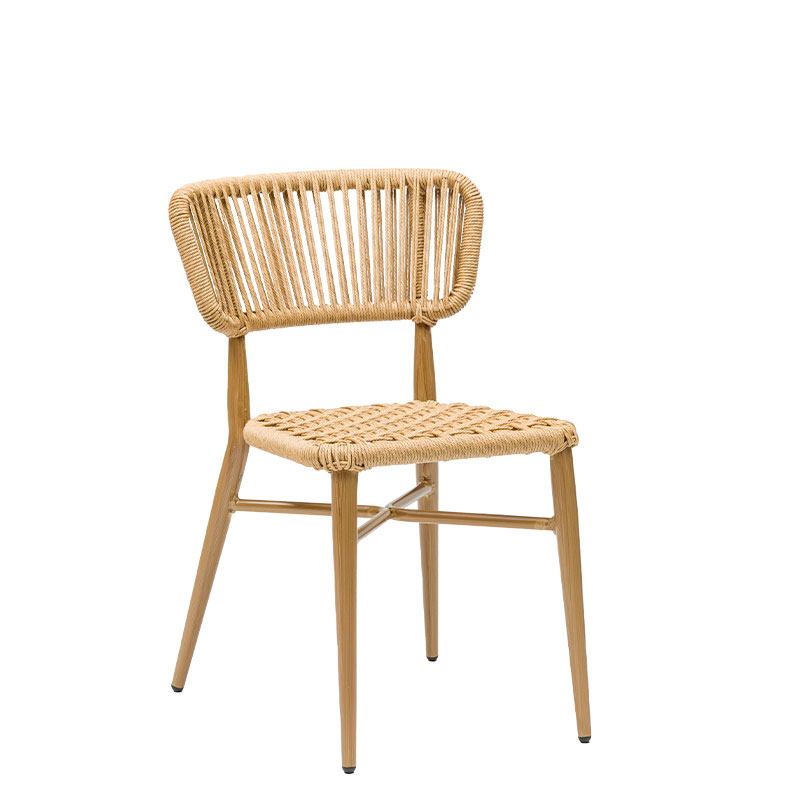 Silla provenza deco roble natural cuerda crema