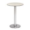 mesa munich alta base redonda aluminio tablero redondo marmol tafu