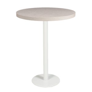 mesa munich base redonda blanco tablero melamina arena