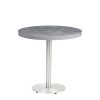 mesa munich base redonda aluminio tablero melamina chicago
