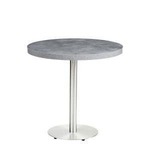 mesa munich base redonda aluminio tablero melamina chicago