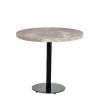 mesa munich base redonda negro tablero melamina atenea gris