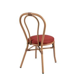 silla chicago roble natural tapizado terracota trasera