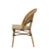 silla louvre roble natural  verde lateral