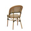 silla louvre roble natural verde trasera