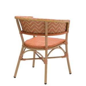 Sillon roseton ocre y atlas trasera