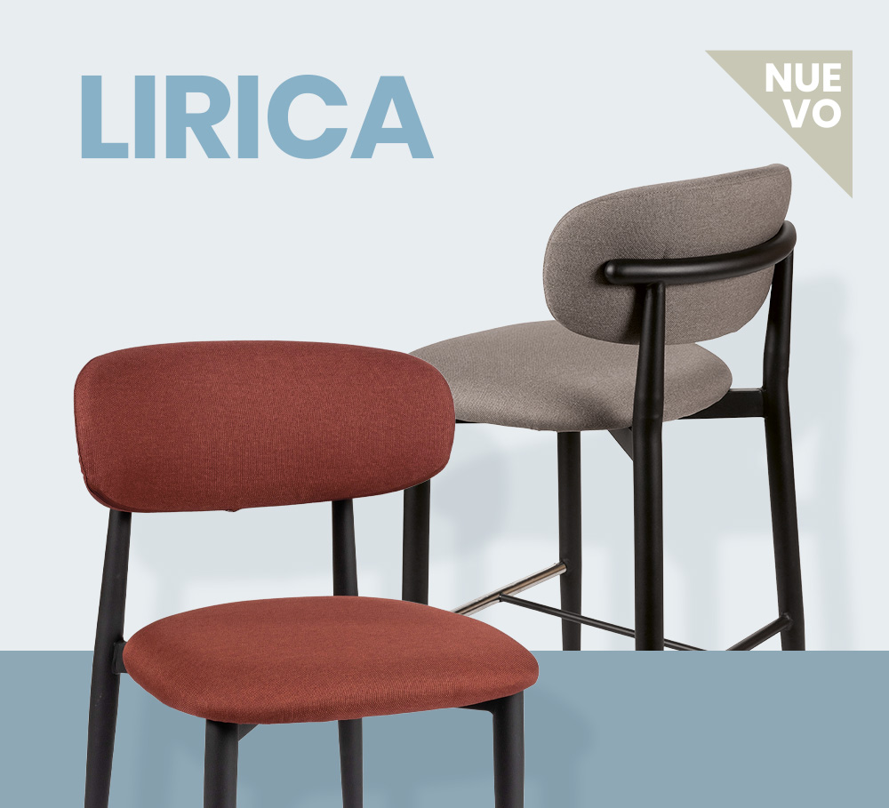 novedad mobiliario para hostelería silla y banqueta Lirica