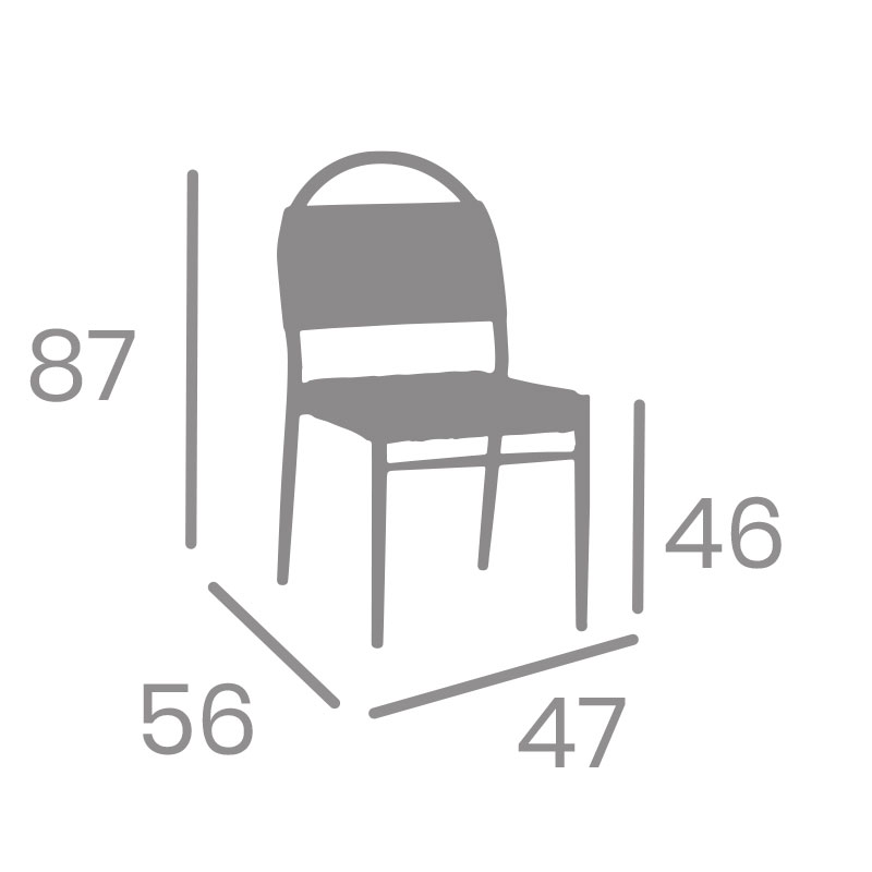 Dimensions chaise Cazorla REYMA