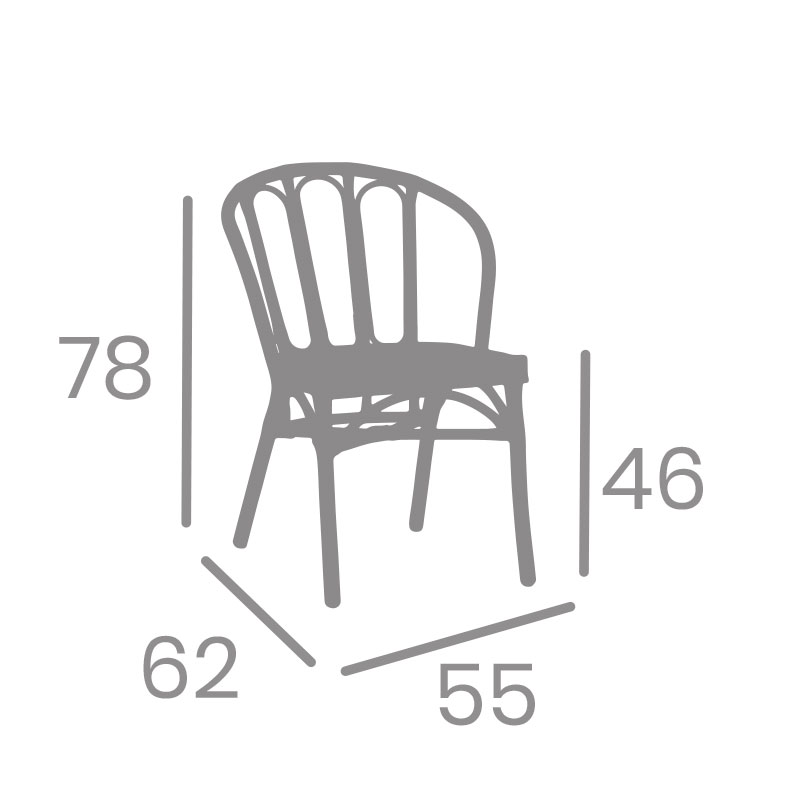 Dimensions du chaise Nassau REYMA