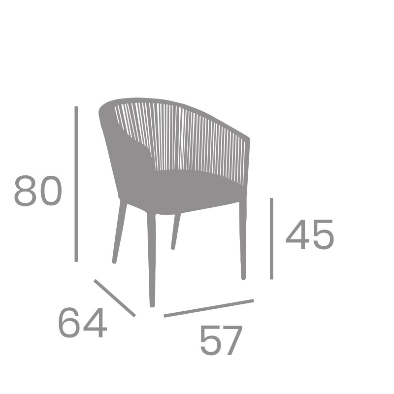 Dimensiones armchair pravia REYMA