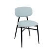 silla brooklyn asiento y respaldo tapizado celeste