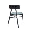 Silla Brooklyn tapizado celeste trasera