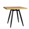 Mesa Copenhagen plus tablero cuadrado melamina roble atlas canto dorado