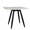 Mesa Copenhagen plus tablero cuadrado melamina marmol bianco