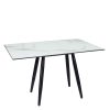 Mesa Copenhagen plus tablero rectangular compact marmol olimpo