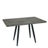 Mesa Copenhagen plus tablero rectangular melamina piedra