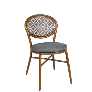 Silla Cracovia respaldo textilene soho tapizado vesubio