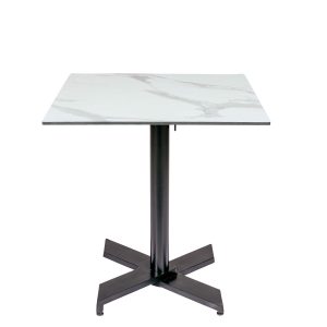 Mesa Helsinki negro tablero cuadrado compact  marmol olimpo