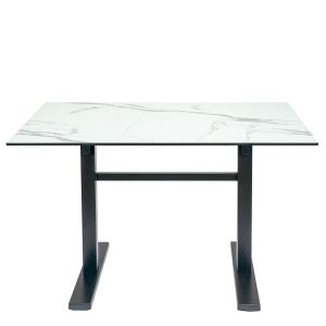 Mesa Helsinki negro tablero rectangular compact marmol olimpo