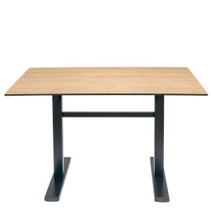 Mesa Helsinki negro tablero rectangular compact  roble nudos