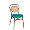 Silla Innsbruck deco nogal claro tapizado zafiro