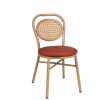 Silla Innsbruck deco roble natural tapizado terracota