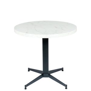 Mesa Irlanda tablero melamina marmol bianco redondo