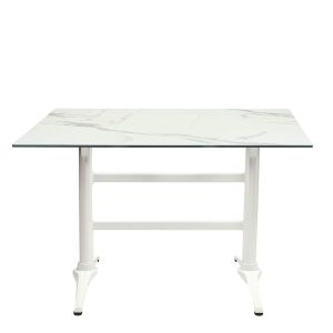 Mesa islandia blanca tablero compact marmol olimpo