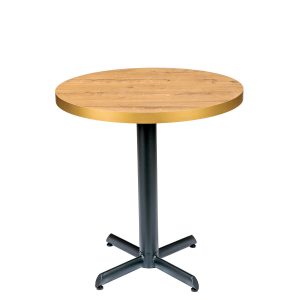 mesa miami negro tablero melamina marmol atlas canto dorado  redondo
