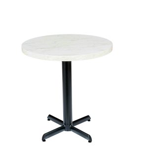 mesa miami negro tablero melamina marmol bianco redondo